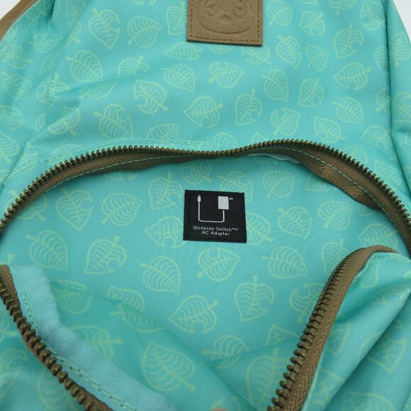 Animal Crossing Nintendo Switch Backpack Controller Gear Leaf Print Travel Bag - Picture 9 of 15